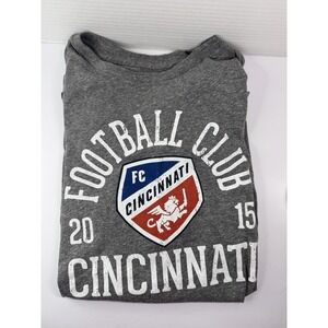 Football Club Cincinnati T-Shirt MLS Soccer XL FC Gray Majestic Threads